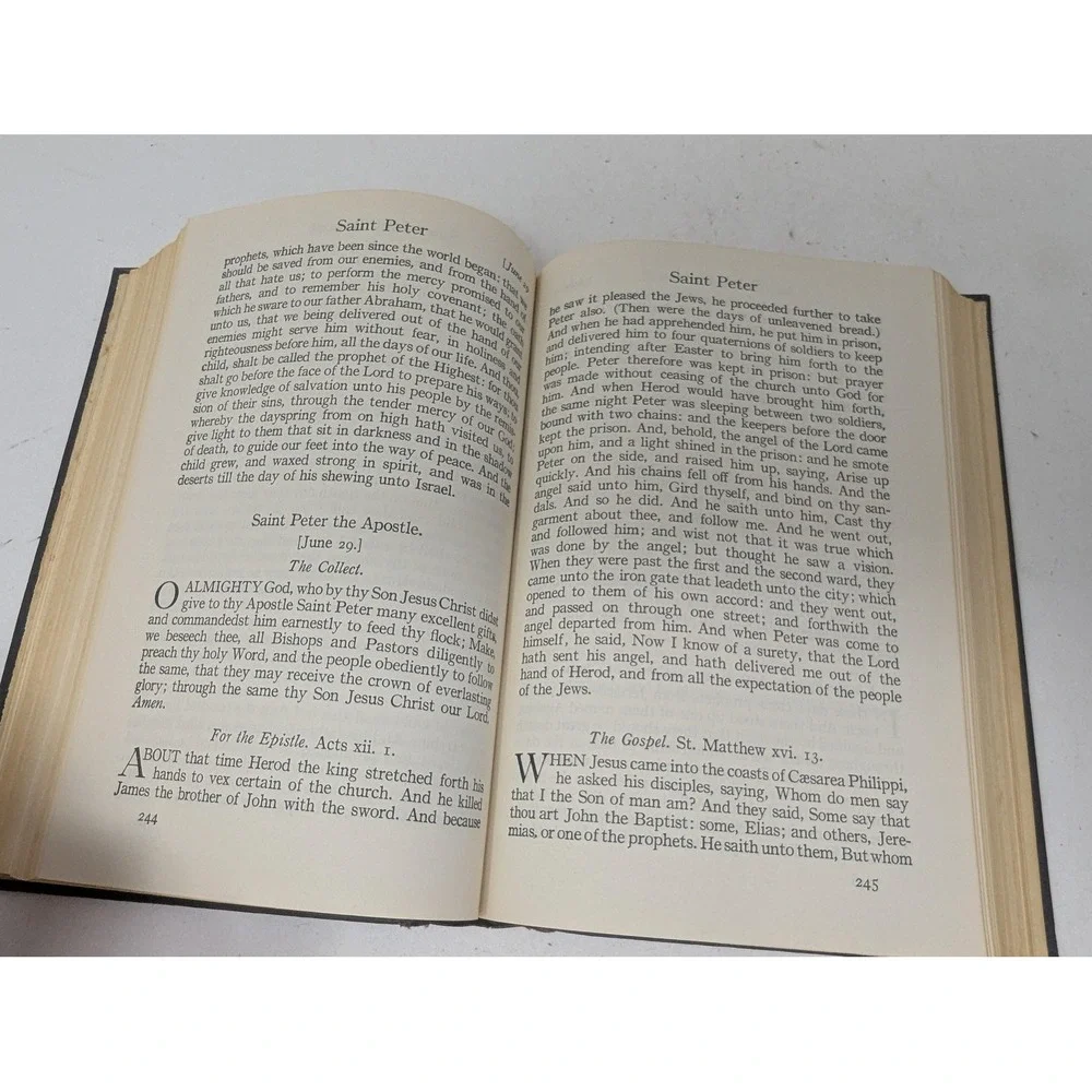 Vintage 1945 Book Of Common Prayer Psalter Episcopal Church Black Hardcover